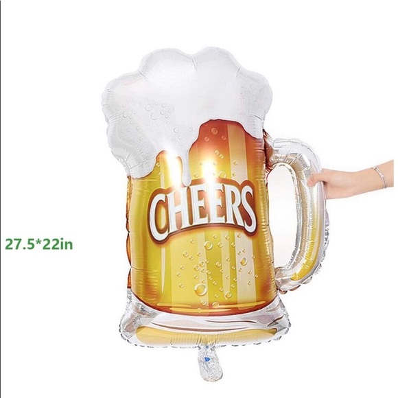Beer Cup And Whisky Helium Mylar Balloons - Picture 4 of 4